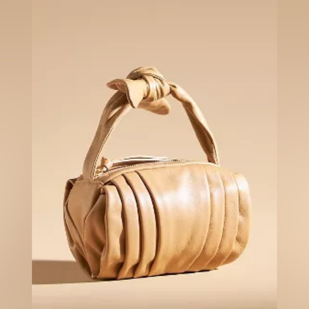 Anthropologie Mini Top-Knot Pleated Handbag